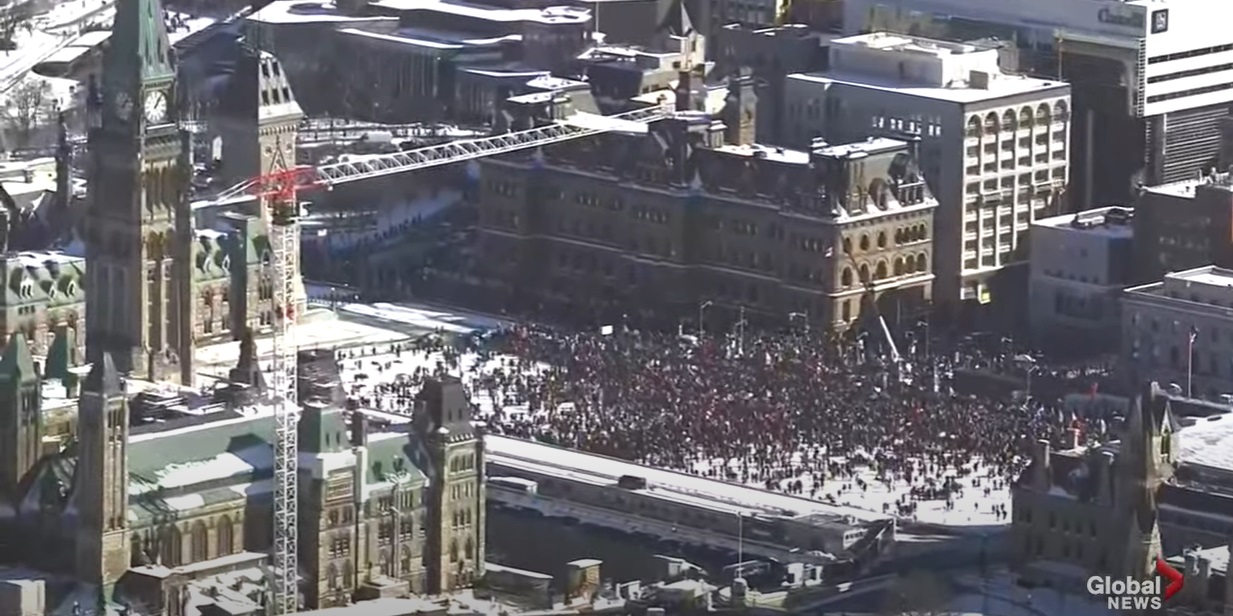 Canada dispatch: &#8216;Freedom Convoy&#8217; protest of anti-vaccine truckers reaches Ottawa