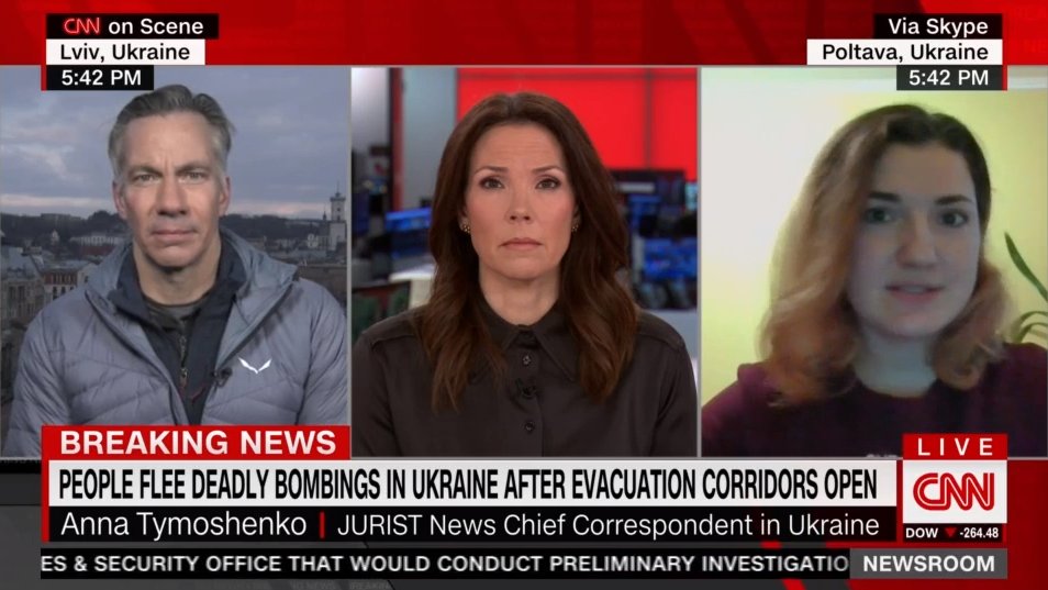 CNN interviews JURIST Ukraine Chief Correspondent on refugee inflow to Poltava