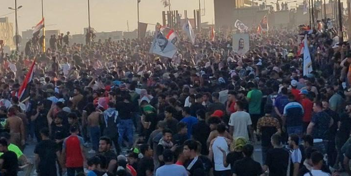 Iraq dispatch: protesters and police clash in Baghdad on third anniversary of &#8216;October Revolution&#8217;
