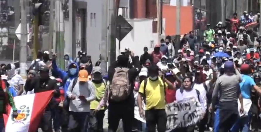 Peru dispatch: &#8216;The policemen were throwing many tear gas canisters, and they were also pushing the protesters&#8217;