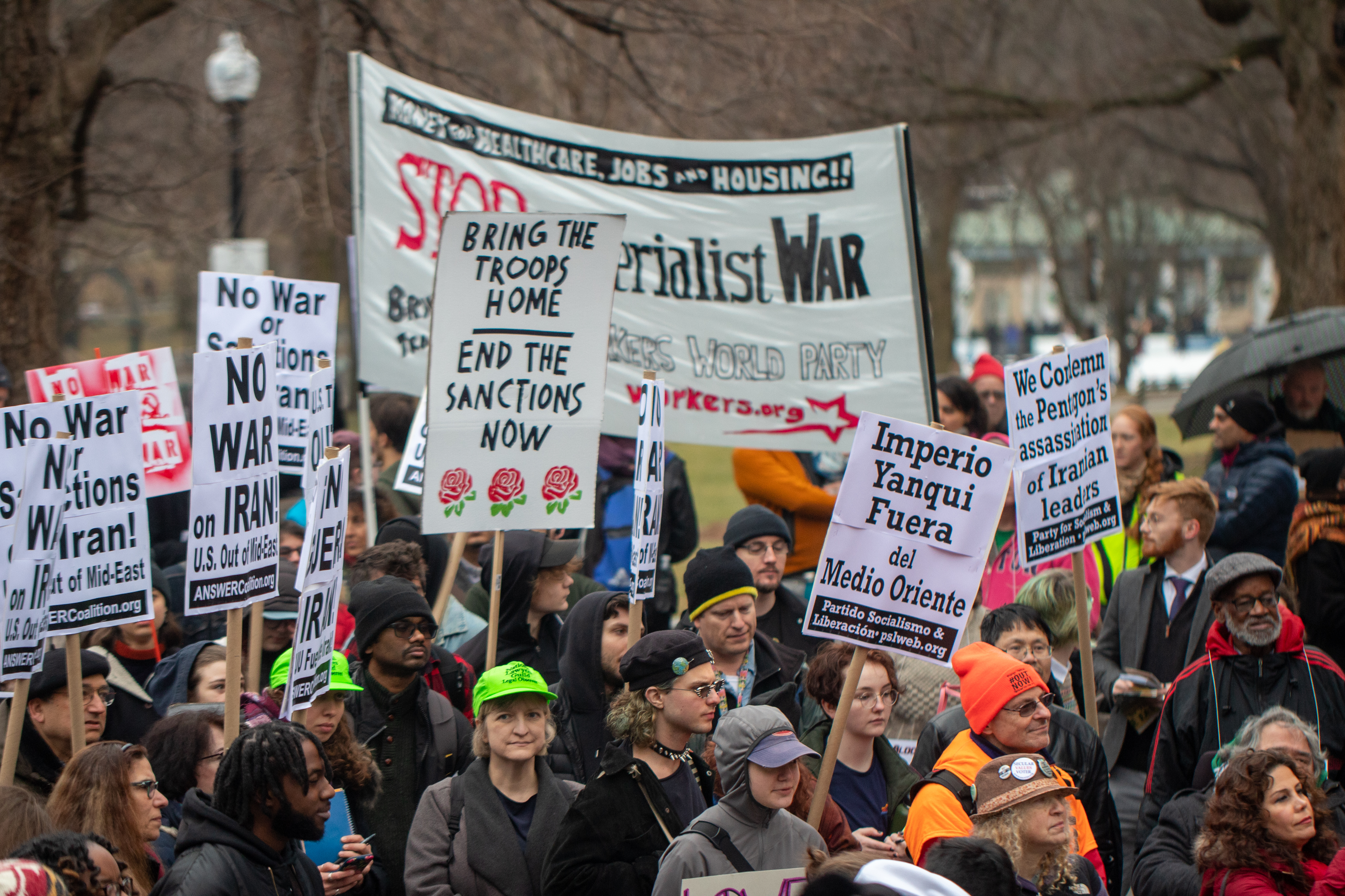 Several protestors detained in New York City during anti-war demonstration