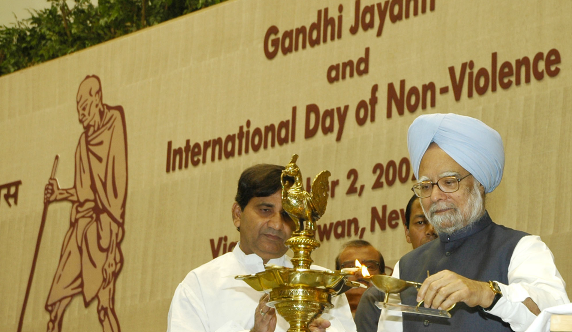 A placard and a statute: observing the International Day of Non-Violence
