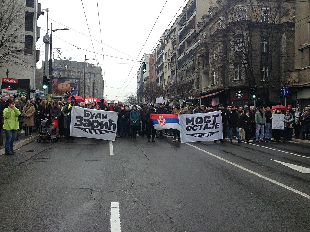 More than 100,000 protest in Serbia capital demanding accountability for railway collapse victims